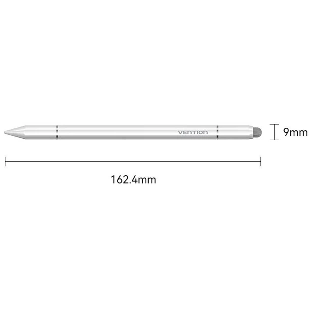 Стилус - ручка для ємнісних екранів 3-в-1 Magnetic Stylus Pen White Aluminum Alloy Type Vention (KQLW0) - зображення 9