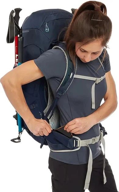 Рюкзак Lowe Alpine AirZone Trek 33:40 для длительных походов вентилируемая спинка дождевик Navy - Фото 6 Рюкзак Lowe Alpine AirZone Trek 33:40 для длительных походов вентилируемая спинка дождевик Navy - изображение 6