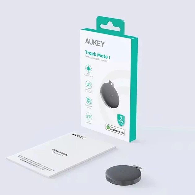 Bluetooth-локализатор AUKEY TM-10 для Apple Find My Серый (689323787760) - Фото 6 Bluetooth-локализатор AUKEY TM-10 для Apple Find My Серый (689323787760) - изображение 6