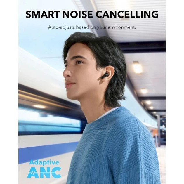 Bluetooth-гарнітура Anker SoundCore P40i Black (A3955G11) - Фото 2 Bluetooth-гарнітура Anker SoundCore P40i Black (A3955G11) - зображення 2
