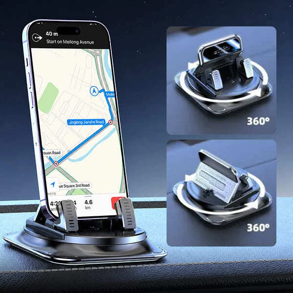 Автомобильный держатель для смартфона на вакуумной присоске, поворотный 360° - изображение 2