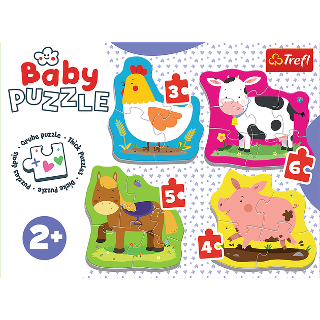 Puzzle Trefl Małe zwierzęta na farmie 3-4-5-6 elementów (36070) - Zdjęcie 3 Puzzle Trefl Małe zwierzęta na farmie 3-4-5-6 elementów (36070) - obraz 3