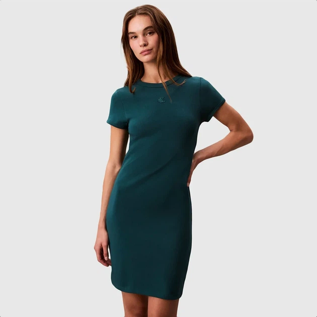 Платье Calvin Klein Jeans бирюзовый цвет - Фото 1 Платье Calvin Klein Jeans бирюзовый цвет - изображение 1