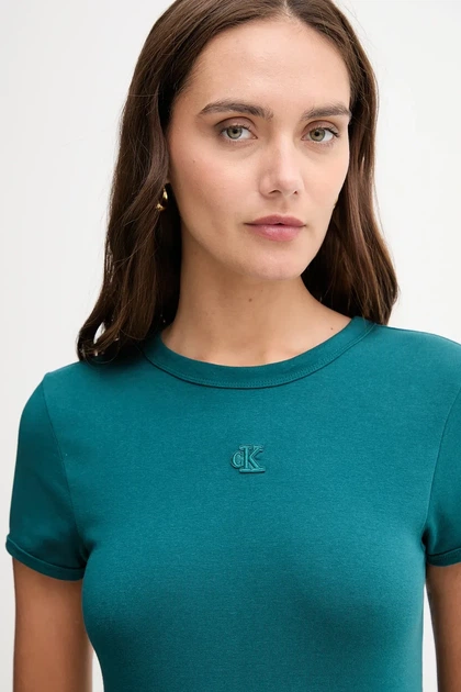 Платье Calvin Klein Jeans бирюзовый цвет - Фото 2 Платье Calvin Klein Jeans бирюзовый цвет - изображение 2