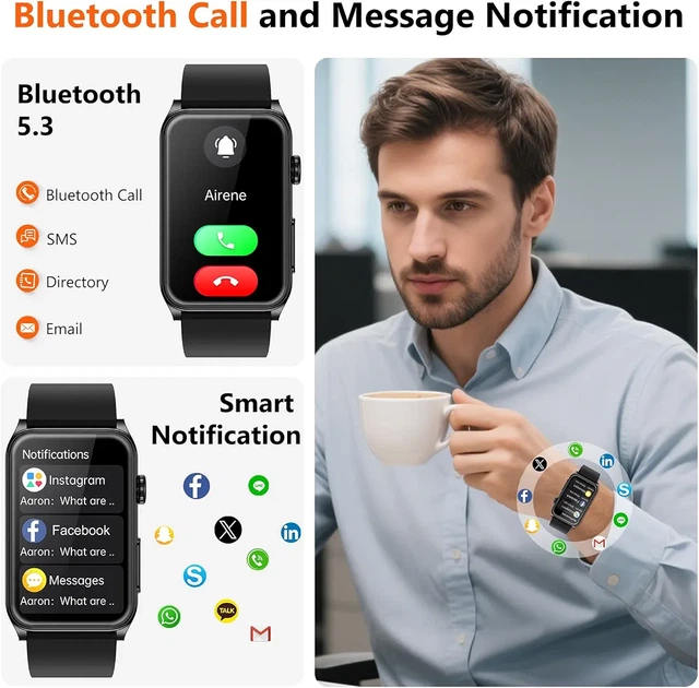 Смарт-годинник Marsyu 2026 1.57" Bluetooth дзвінки, тонометр, пульс, SpO2, монітор сну, 120 спортивних режимів, IP67, Android/iOS - зображення 9