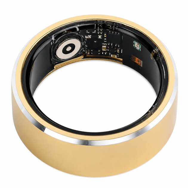 Умное кольцо Smart Ring IP68 для мониторинга здоровья и активности, фитнес-трекер Bluetooth для Android и iOS, золотое, размер 10 - изображение 5