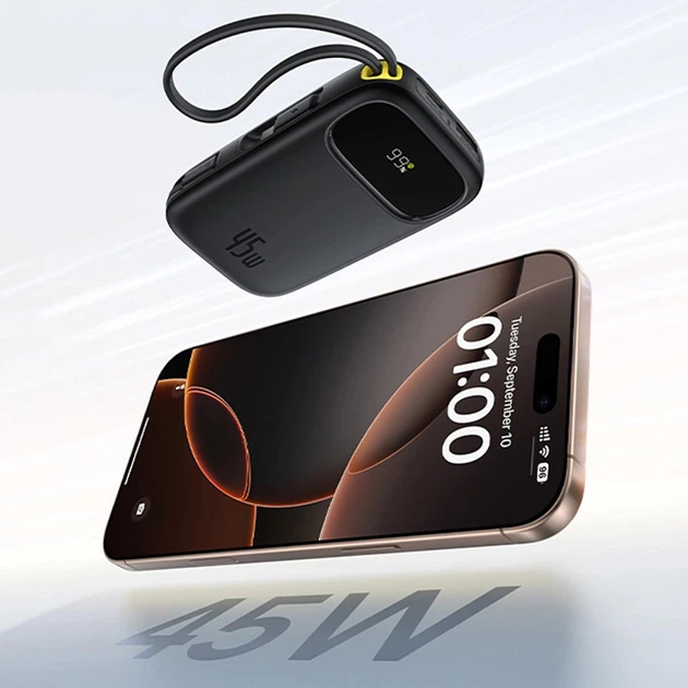 УМБ Baseus EnerFill FC31 QPow3 20000mAh 45W QC/PD Black (E0028D00) - изображение 5