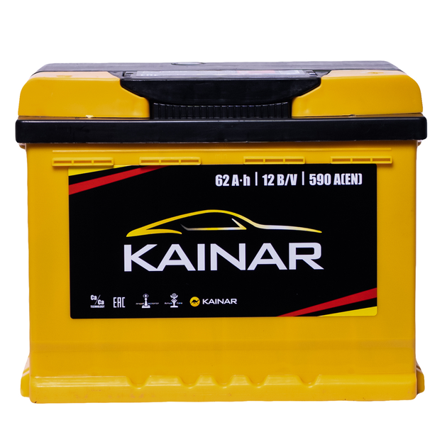 Автомобільний акумулятор KAINAR 62Ah (-/+) EN590 242x175x190 ( 5627804 ) - изображение 2