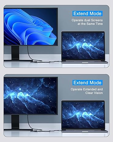 Док-станція хаб Abiwazy 8 в 2 для MacBook Pro та MacBook Air, USB-C адаптер з 2 HDMI, 3 USB 3.0, PD 100W, SD/TF, колір сірий - Фото 5 Док-станція хаб Abiwazy 8 в 2 для MacBook Pro та MacBook Air, USB-C адаптер з 2 HDMI, 3 USB 3.0, PD 100W, SD/TF, колір сірий - зображення 5