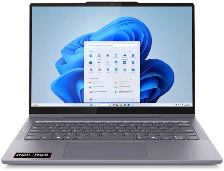 Сенсорнй ультрабук 14" Lenovo IdeaPad 5 2-in-1 14AKP10 AMD Ryzen AI 5 340 RAM 16GB SSD 512GB Windows 11 Алюминиевой корпус (UKR) (102198531) - Уценка - изображение 2