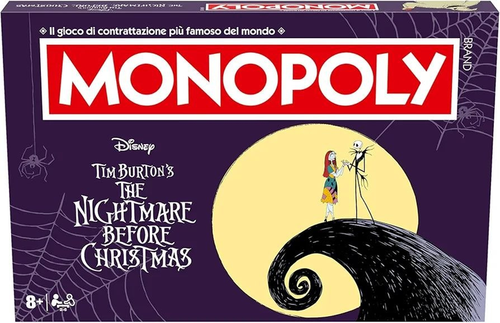 Настольная игра Monopoly Disney Tim Burton's The Nightmare Before Christmas (Winning Moves), итальянская версия, 8+ - Фото 2 Настольная игра Monopoly Disney Tim Burton's The Nightmare Before Christmas (Winning Moves), итальянская версия, 8+ - изображение 2