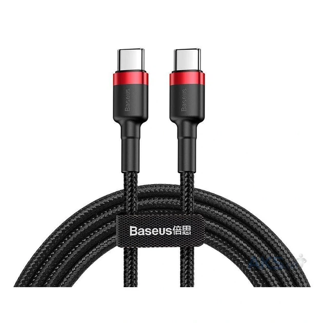 Кабель Baseus Cafule USB Cable Type-C-Type-C 3A 2m Red+Black - Фото 1 Кабель Baseus Cafule USB Cable Type-C-Type-C 3A 2m Red+Black - изображение 1
