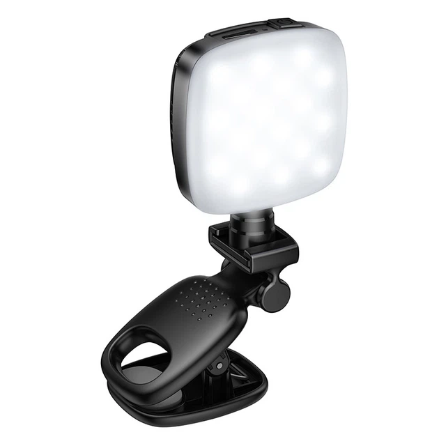 Селфи лампа прищепка HOCO K28 Beauty mini fill light аккумуляторная с регулировкой яркости Черная - изображение 3