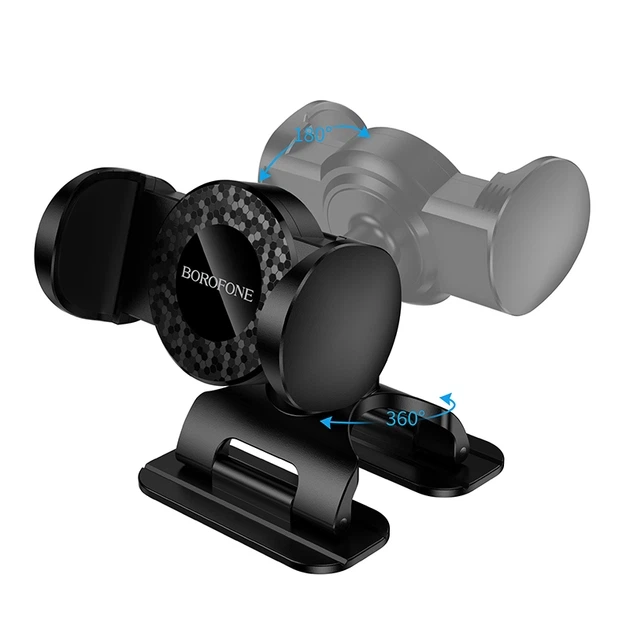 Автомобильный держатель для телефона BOROFONE BH142 Support pull clip car holder на торпеду и козырек приборной панели с вращением на 360° Черный - изображение 4