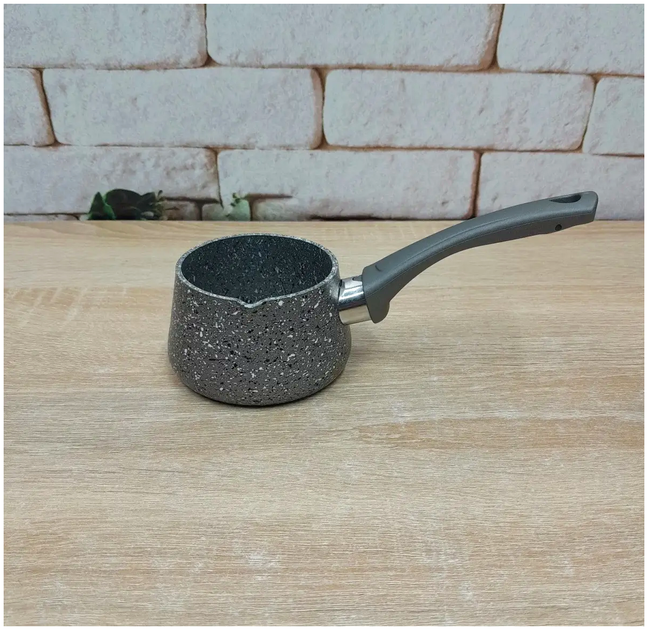 Турка алюминиевая 300 мл для кухни с антипригарным покрытием O.M.S. Collection MC-4514 Grey - изображение 4