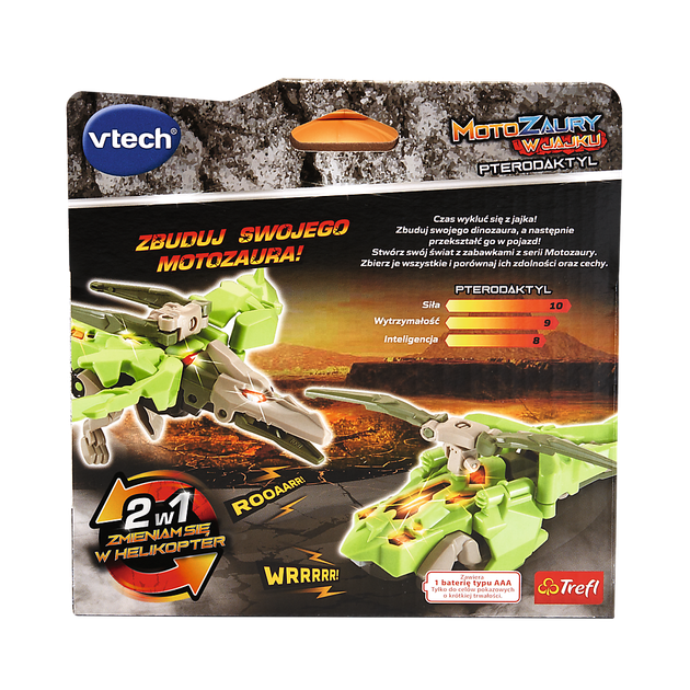 Интерактивная игрушка-трансформер Vtech Мотозавры Птеродактиль в яйце 62059 (5900511620597) - Фото 7 Интерактивная игрушка-трансформер Vtech Мотозавры Птеродактиль в яйце 62059 (5900511620597) - изображение 7
