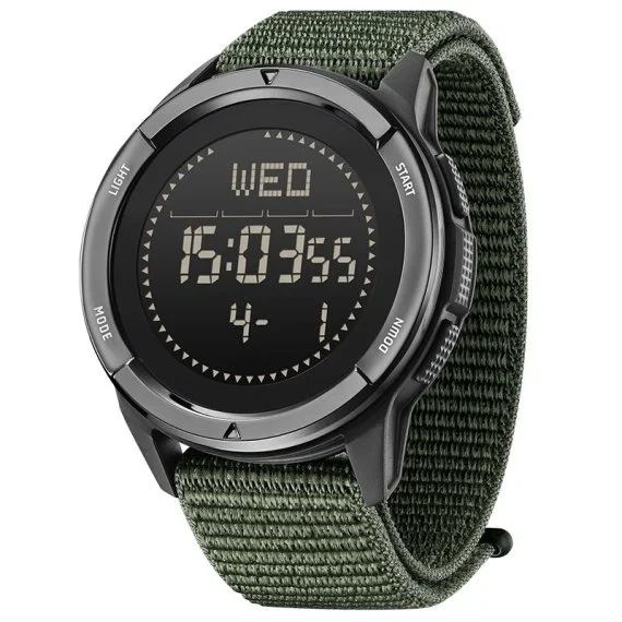 Часы наручные мужские North Edge Alps Stainless Black тактические с компасом 45 мм, 2 ремешка - изображение 3