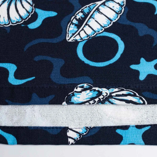 Пляжное полотенце большое тонкое махровое с принтом GM Textile 70х150 см 300 г/м2 (Синий) - Фото 3 Пляжное полотенце большое тонкое махровое с принтом GM Textile 70х150 см 300 г/м2 (Синий) - изображение 3