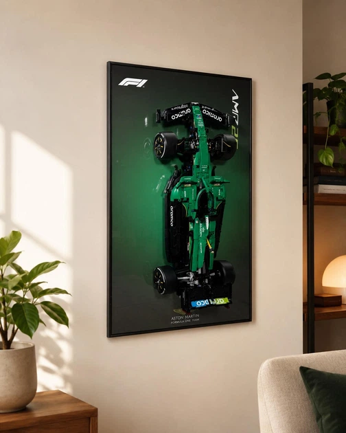 Арт Тримач Рамка 80x50 см. на Стіну для Конструктора LEGO Technic "Формула-1" Aston Martin Aramco AMR25 (42240) Сезон 2025 - Type-A - Фото 2 Арт Тримач Рамка 80x50 см. на Стіну для Конструктора LEGO Technic "Формула-1" Aston Martin Aramco AMR25 (42240) Сезон 2025 - Type-A - зображення 2