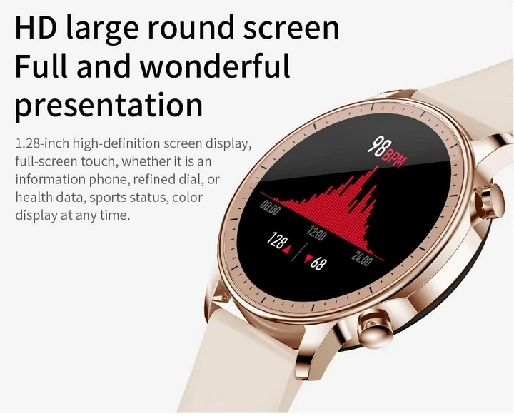 Смарт часы Colmi V23 PRO Gold с тонометром, термометром и пульсометром, женские умные часы IP67 золотые - изображение 8
