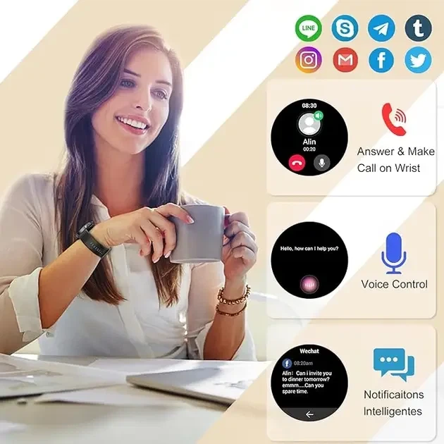 Смарт-годинник Fempoin T10 Pro Black AMOLED 1.57", Bluetooth дзвінки, IP68, SpO2, 100+ спортивних режимів, до 30 днів - зображення 3