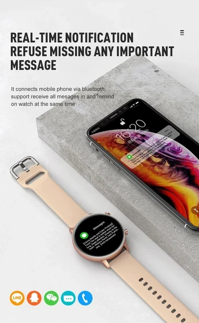 Смарт-годинник RDFit S33 Gold 1.28" IPS, Bluetooth-дзвінки, SpO₂, пульсометр, IP-захист, для Android та iPhone - зображення 3