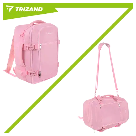 Туристический рюкзак 40×25×20 см 20 л 2в1 розовый Trizand LS-2341 - изображение 4