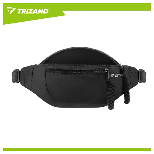 Спортивная сумка бананка 2 л для активного отдыха черный Trizand LS-1855 - изображение 3