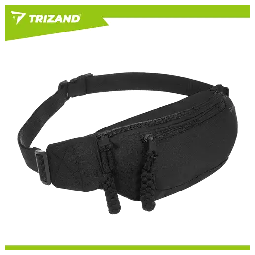 Спортивная сумка бананка 2 л для активного отдыха черный Trizand LS-1855 - изображение 6