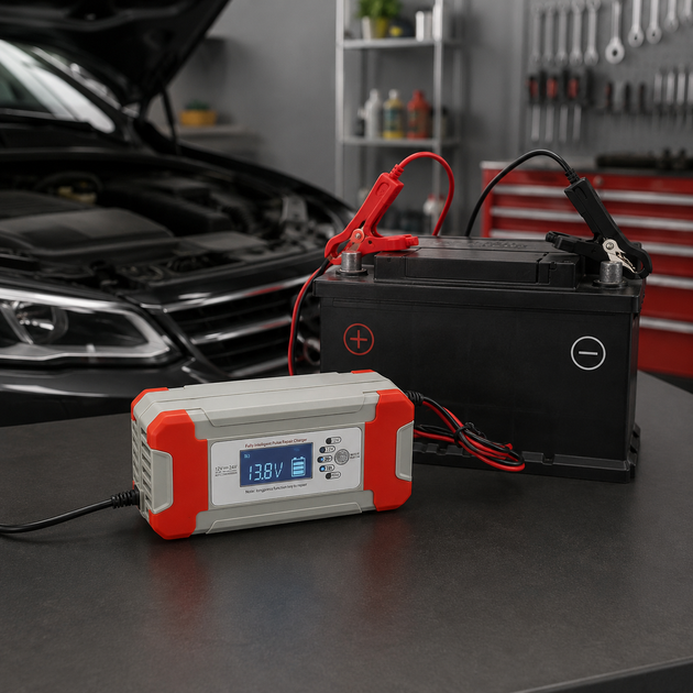 Зарядное устройство для автомобильных аккумуляторов 8A 12V/24v / Автомобильная зарядка / Зарядка для аккумулятора авто - изображение 3