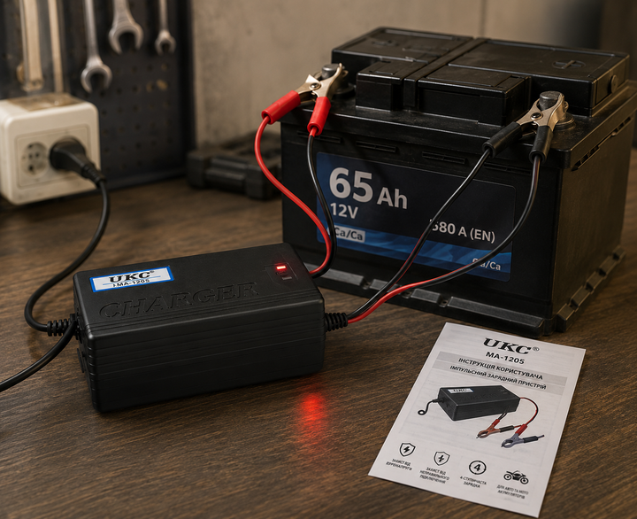 Зарядний пристрій BATTERY CHARGER 5A MA-1205/Зарядний пристрій для акумулятора автомобільного UKC MA-1205 12V 5A - зображення 3