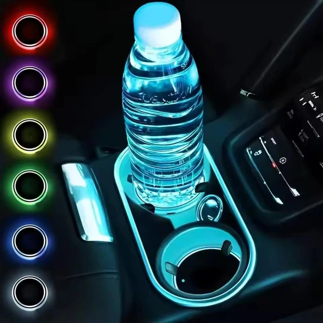 LED-подсветка в подстаканник в авто с датчиком движения и 7 цветами LuminousHolders - изображение 3