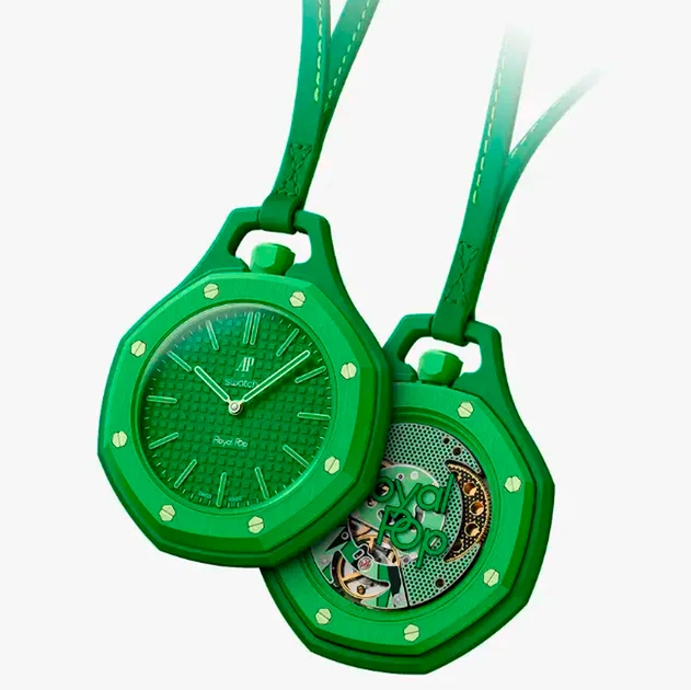 Кишеньковий годинник Swatch Royal Pop, 1:1 колір Green Eight - Фото 2 Кишеньковий годинник Swatch Royal Pop, 1:1 колір Green Eight - зображення 2