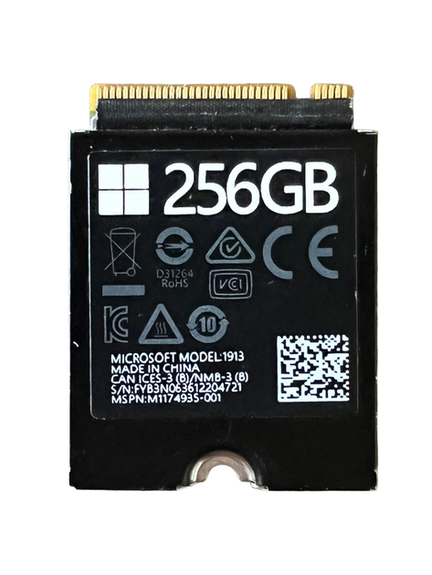 Накопитель SSD Microsoft 256Gb NVMe M.2 Gen3x4 1913 ( M1174935-001 ) - Б/У - Фото 1 Накопитель SSD Microsoft 256Gb NVMe M.2 Gen3x4 1913 ( M1174935-001 ) - Б/У - изображение 1