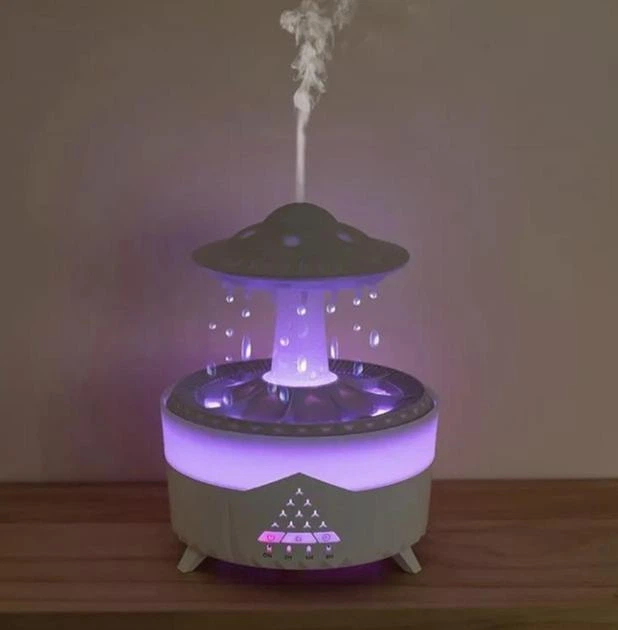 Портативный увлажнитель воздуха 3 в 1 ночник грибок для ароматерапии Rainbow Water Drop - Фото 3 Портативный увлажнитель воздуха 3 в 1 ночник грибок для ароматерапии Rainbow Water Drop - изображение 3