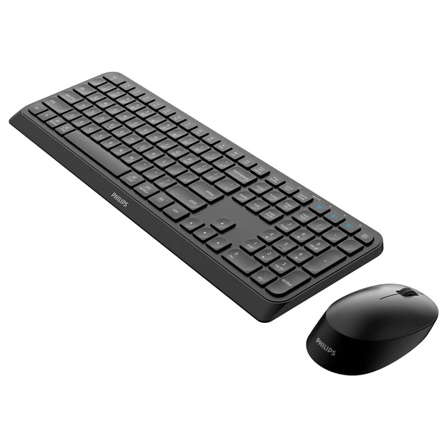 Комплект бездротовий Philips 6407 (клавіатура + мишка) UA, 2,4 ГГц/Bluetooth чорний - зображення 3