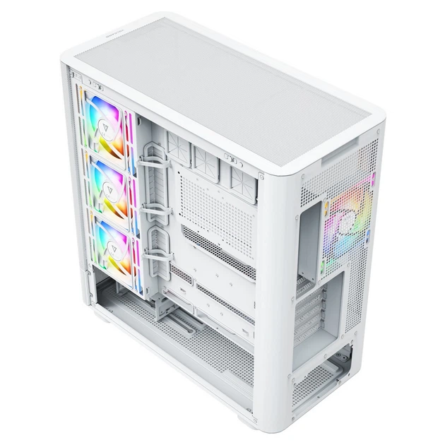 Корпус Modecom VOLCANO AQ400 ARGB MIDI SIDE LCD 6,2”, 4x120mm fans WHITE без БП ATX - изображение 9