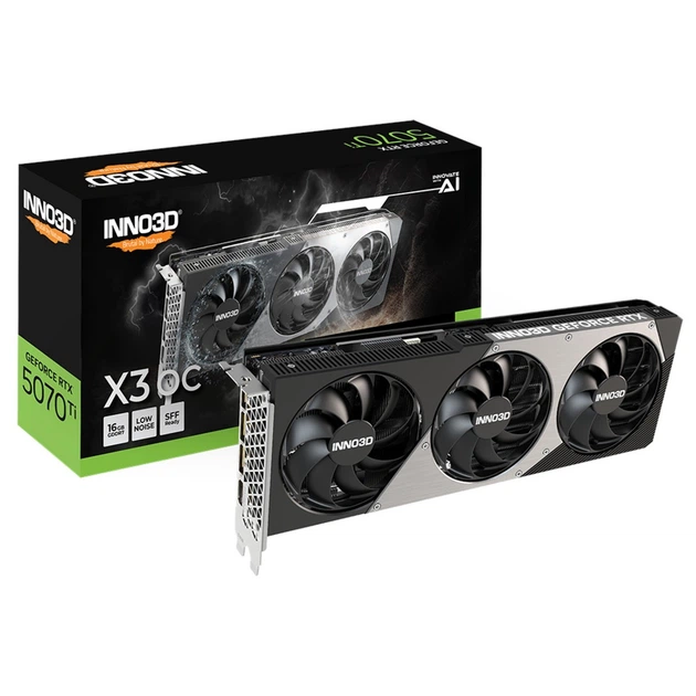 Відеокарта Inno3D GeForce RTX5070 Ti X3 OC, 16GB GDDR7, 256bit, PCI Express 5.0 - зображення 10