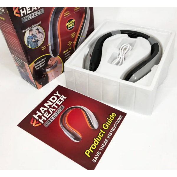 Портативный мини обогреватель для шеи Handy Heater на аккумуляторе, 4 режима нагрева Серый - Фото 4 Портативный мини обогреватель для шеи Handy Heater на аккумуляторе, 4 режима нагрева Серый - изображение 4