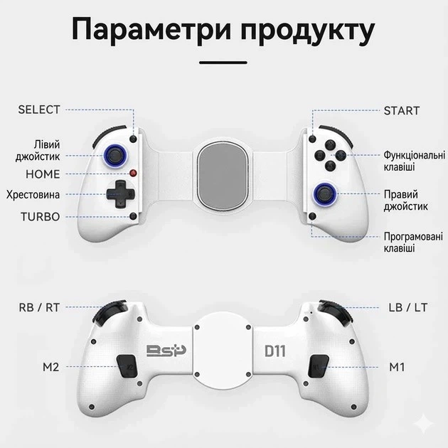 Раздвижной геймпад BSP-D11 для смартфона, планшета, ПК и Nintendo Switch, беспроводной игровой джойстик для телефона - Фото 8 Раздвижной геймпад BSP-D11 для смартфона, планшета, ПК и Nintendo Switch, беспроводной игровой джойстик для телефона - изображение 8