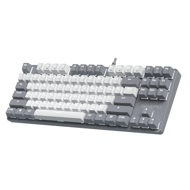 Клавіатура GamePro Genesis Metallic MK110G 87 клавіш Gray - Фото 2 Клавіатура GamePro Genesis Metallic MK110G 87 клавіш Gray - зображення 2