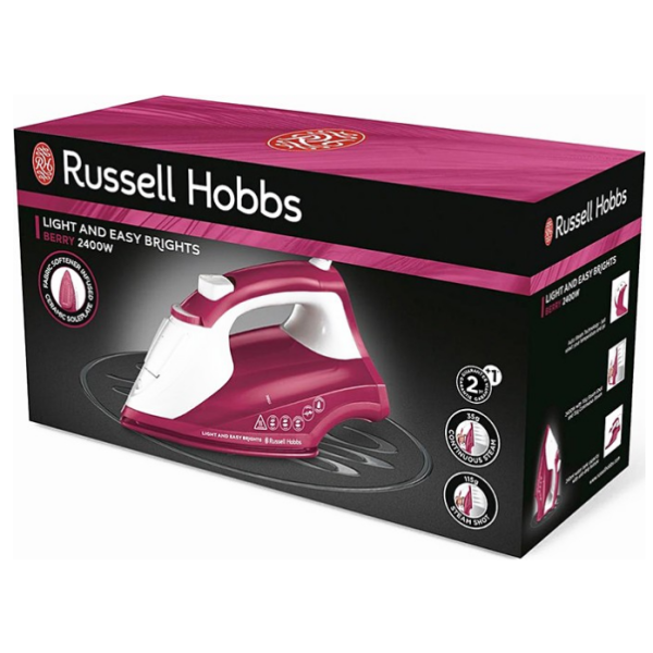 Праска з подачею пари Russell Hobbs 26480-56 Light & Easy Brights Berry Iron (6840573) - зображення 4