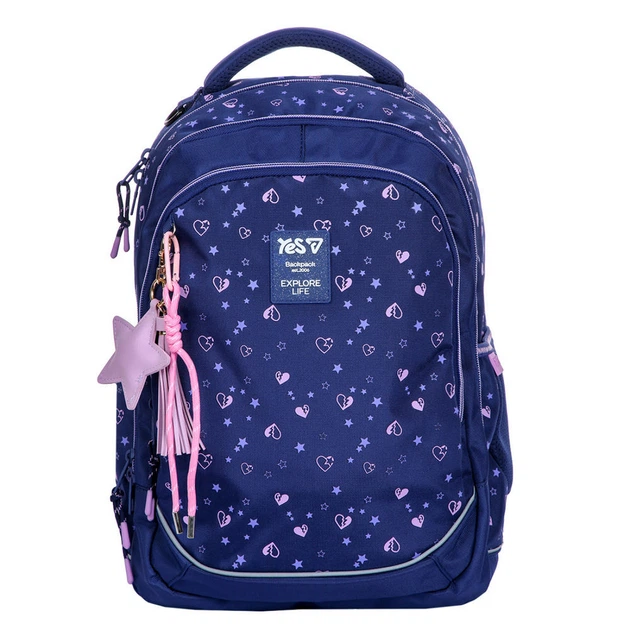 Школьный рюкзак Yes Hearty 42x29x16 см 19.5 л синий (550387) - изображение 2