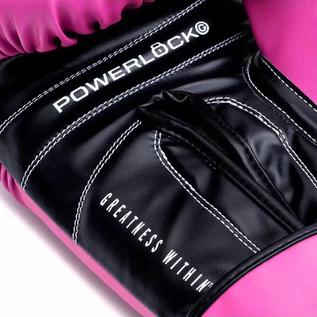 Боксерские перчатки Everlast Powerlock OG Boxing Glove Hook & Loop (P00004005-PK-BK) Pink/Black 12 унций - изображение 3