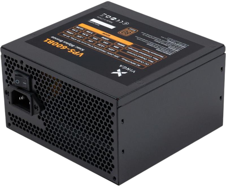 Блок живлення Vinga VPS B1 600W 80+ (VPS-600B1) - зображення 3
