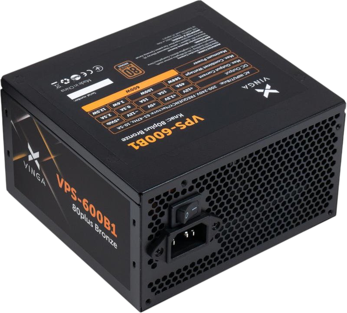 Блок живлення Vinga VPS B1 600W 80+ (VPS-600B1) - зображення 5