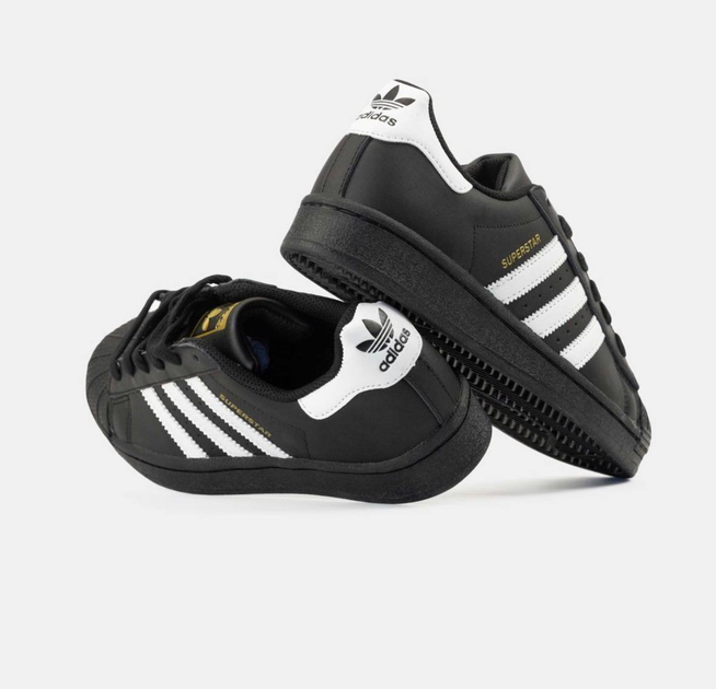 Женские кроссовки с вишивкой Adidas Superstar черные 39 - Фото 4 Женские кроссовки с вишивкой Adidas Superstar черные 39 - изображение 4