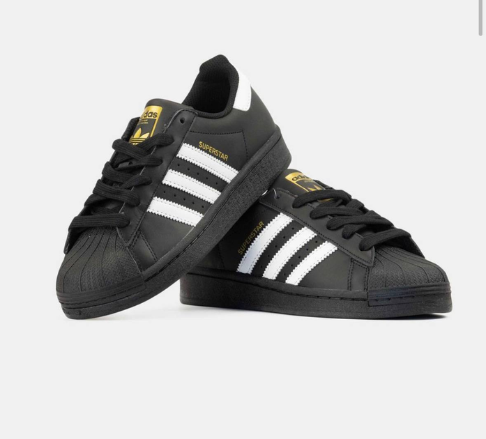Женские кроссовки с вишивкой Adidas Superstar черные 39 - Фото 6 Женские кроссовки с вишивкой Adidas Superstar черные 39 - изображение 6