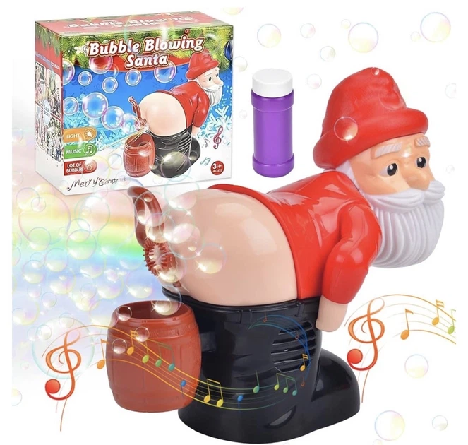 Музична іграшка "Санта, що пускає бульбашки" (Bubble Blowing Santa) — Веселий Санта-бешкетник - Фото 1 Музична іграшка "Санта, що пускає бульбашки" (Bubble Blowing Santa) — Веселий Санта-бешкетник - изображение 1