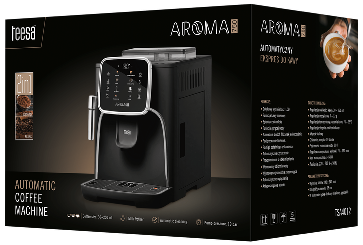 Ekspres do kawy Teesa Aroma 750 (TSA4012) - Zdjęcie 6 Ekspres do kawy Teesa Aroma 750 (TSA4012) - obraz 6